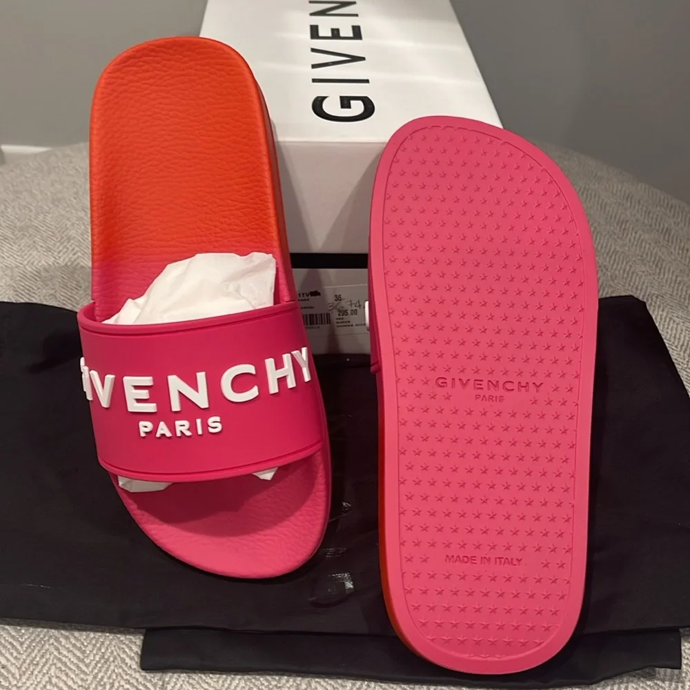 ‼️SOLD‼️New Season 3D Givenchy Logo Debossed Slides size 36 - Picture 5 of 6